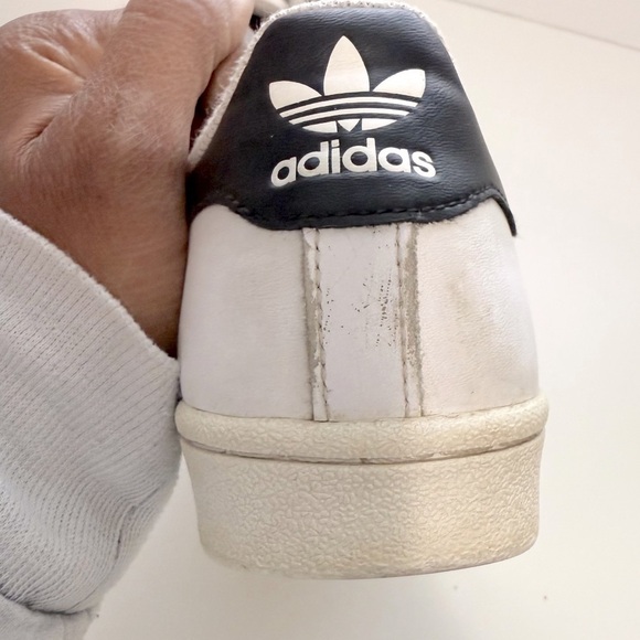 Adidas Superstar White and Black Sneakers - 4.5 - Picture 8 of 11